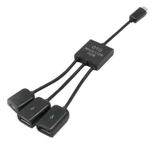 3 En 1 Micro Usb Otg Hub Adaptador De Cable For Android
