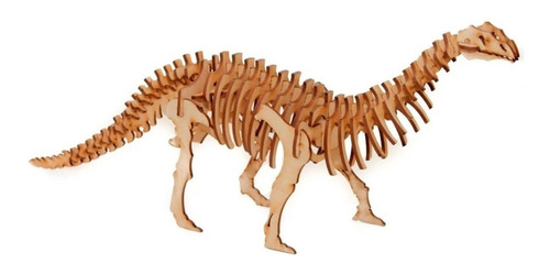 Esqueleto Dinosaurio Apatosaurio 50 Cm De Madera Armar 3d