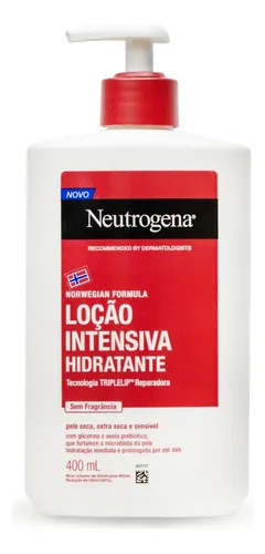 Loção Intensiva Hidratante Neutrogena Norwegian Sem Fragrância 400ml