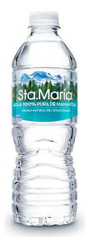 Agua De Manantial Sta. María 16 Botellas De 500 Ml C/u