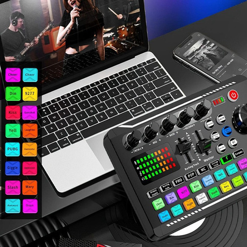 M Kit De Tarjeta De Sonido F998 Y Micrófono Bm800 Mic Sound