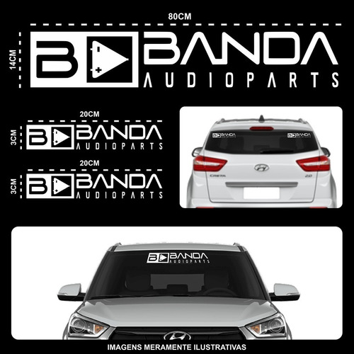 Kit Adesivos Alta Qualidade Banda Audio Parts Competidor