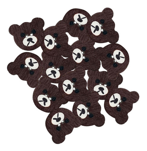 Botones De Oso 50 Piezas Colores Marrones 2 Agujeros Botones