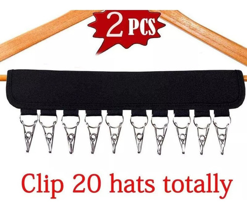 Paquete Con 2 Ganchos Organizadores Para Gorras Y Soporte Pa