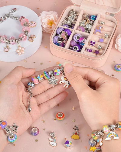 Set Para Hacer Pulseras Diy Charm Con Caja