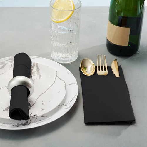 Servilletas De Cena Desechables De 100 Piezas Con Bolsillo I