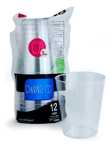 Paquete Vasos Para Postres Darnel 12 Unidades X 3 Oz