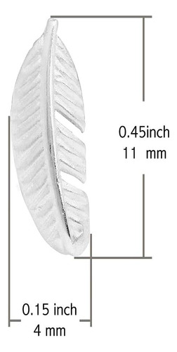 Pendientes De Plumas De Plata De Ley De Boma Jewelry