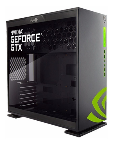 Gabinete Gamer In Win 303 Nvidia Edition Led Vidrio Templado Color Negro