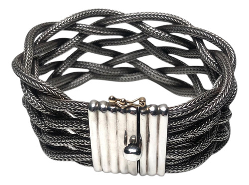 Brazalete Tane Plata 925 Original Broche Vermeil Plateado 6 Cm 21 Cm (Usado)