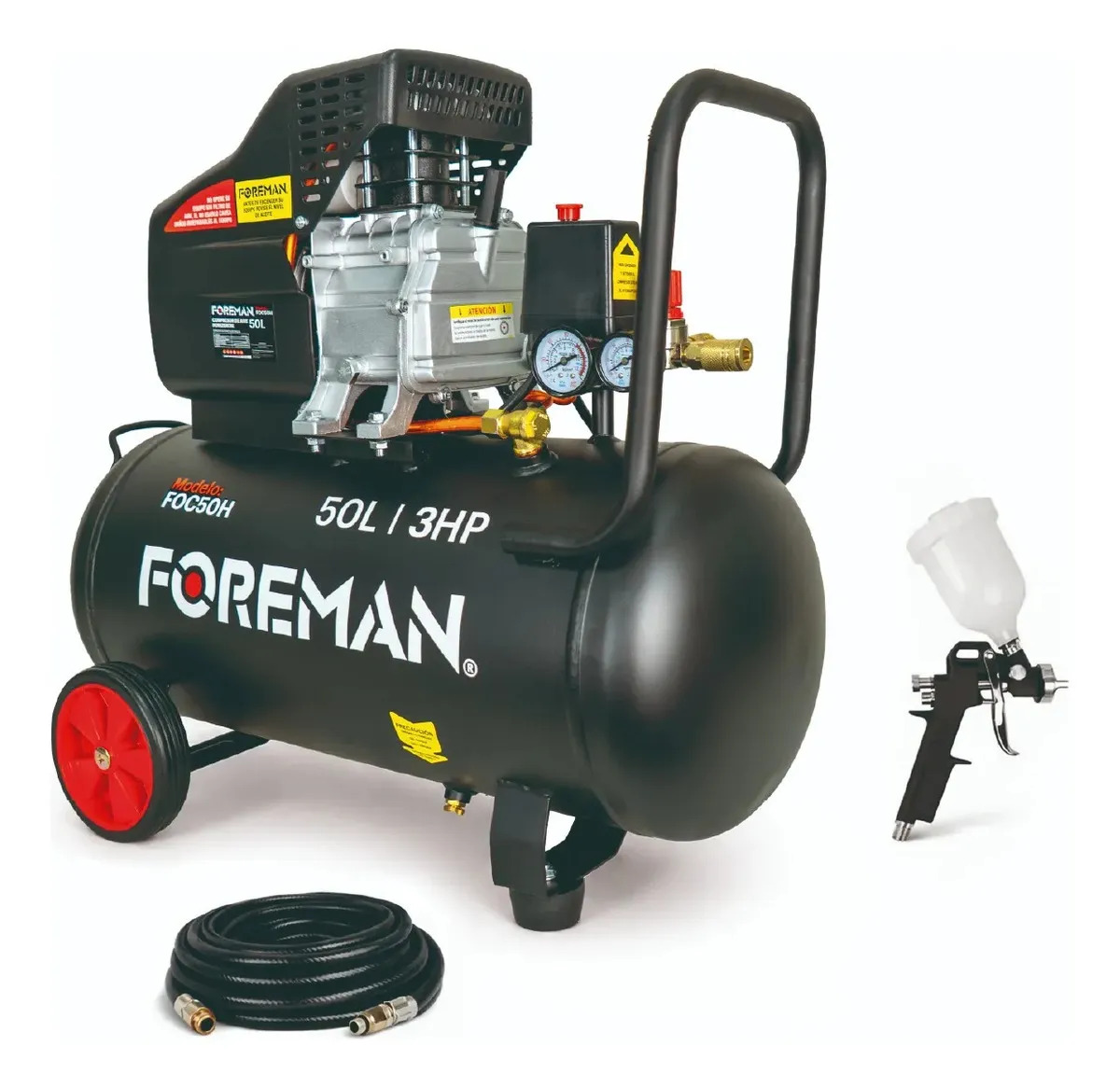 Compresor De Aire Eléctrico Portátil Foreman FO50L 50L 3hp