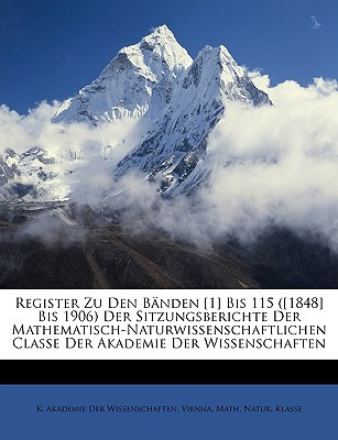 Libro Register Zu Den Banden [1] Bis 115 ([1848] Bis 1906...