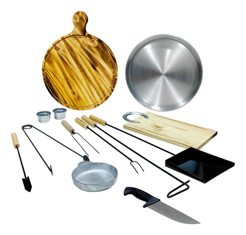 Juego Parrillero Accesorios Asado Kit Utensilios Set X13