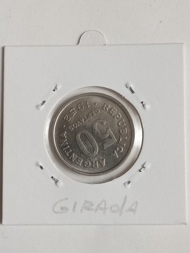 Argentina 1952. Moneda De 50 Centavos C/error. Giro. Mira!!!