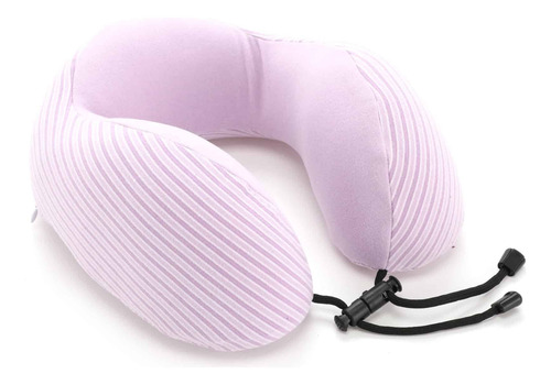 Almohada De Viaje La Chapelle Inteligente Viscoelastica 6514 Lila Rayas