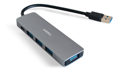 Hub Usb 4 Puertos 5 En 1 Usb + 1 Puerto Usb C + Pc Notebook 