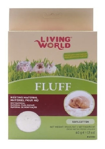 Imagen 2 de 3 de Pelusa Cama Hamster De Algodón 60gr Living World - Aquarift