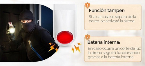 Sirena Alarma Wifi Para Casa Local Negocio Tuya Alexa Google