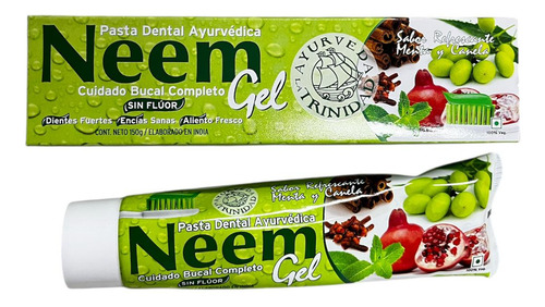 Pasta De Dientes Neem Gel Sin Fluor La Trinidad