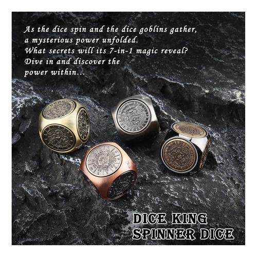 Juego De Dados Haxtec Spinner Dice, 7 En 1, Dnd, Spinner, Du