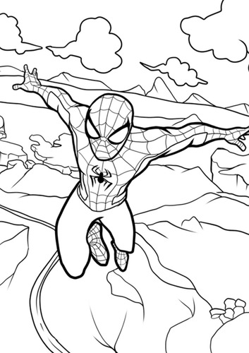 Imprimible Spiderman Para Pintar Hombre Araña Para Colorear
