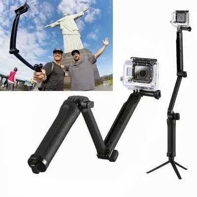 Kit Câmera Sport 4k Estilo Gopro + Bastão + Memória 32gb