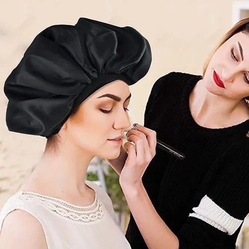 Gorro Satén Seda Dormir Sombrero Elástico Suave Alta Calidad
