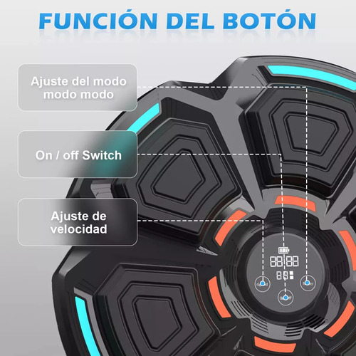 Máquina De Boxeo Portátil Colgante Con Música Electrónica Plateado
