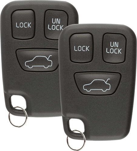 2x Keyless Entry Remote 3btn Key Fob For Volvo (hyq1512j)