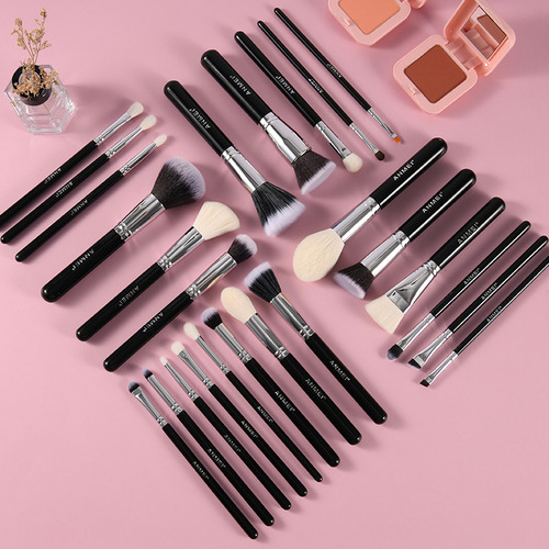 Juego De Brochas De Maquillaje De Pelo Animal De 25 Piezas