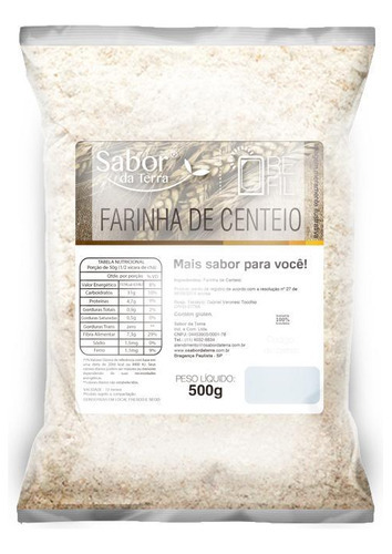 Farinha De Centeio Sabor Da Terra 500g