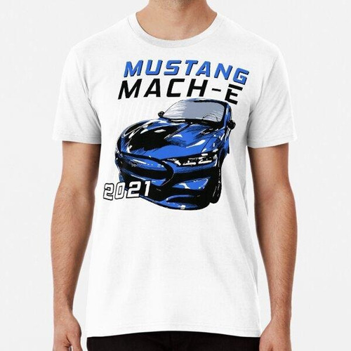 Remera Mustang Mach-e 2021 Speed Stripes En Grabber Blue ALG