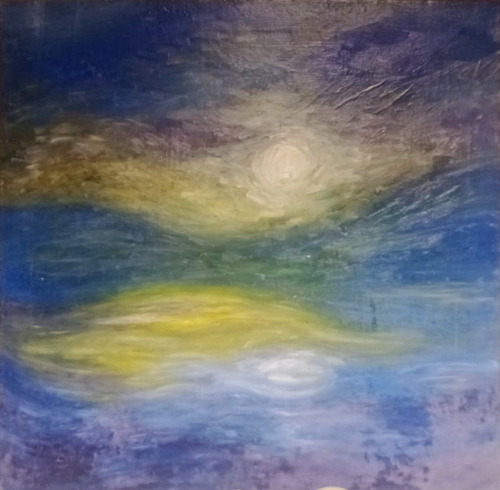 Cuadro Óleo Sobre Tela Impresionista Insp. Van Gogh 50x50cm