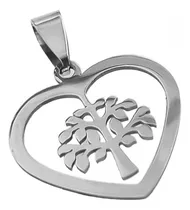 Comprar 3 Dijes Corazon Calado Arbol De La Vida Acero Quirurg C:6626