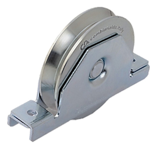 Rueda V Para Porton Con Soporte Ø9cm 210kg Combiarialdo 2pzs