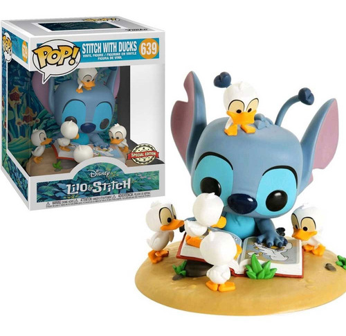 Pop Funko De Luxe Lilo & Stitch Stitch W/ Book & Ducks