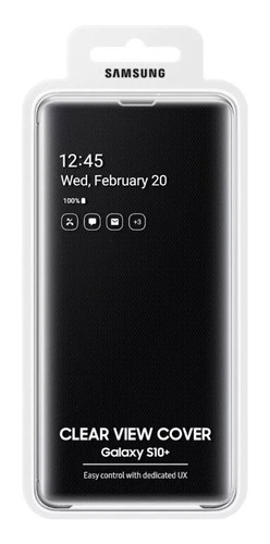 Case S-view Flip Cover Galaxy S10 Plus Original Negro 