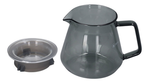 Cafetera De Vidrio De Borosilicato Gris Galvanizado Con Alto