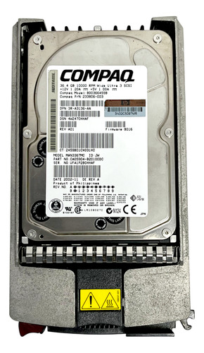 Hd Compaq 36.4gb Scsi 10k 3,5 233806-003 @ Cor Prateado