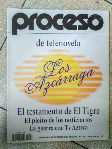 Revista Proceso El Testamento Del Tigre Julio 1997