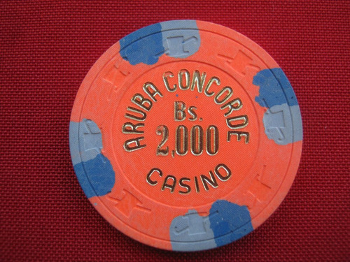 Ficha Casino Concorde Aruba 2000 Bolivares