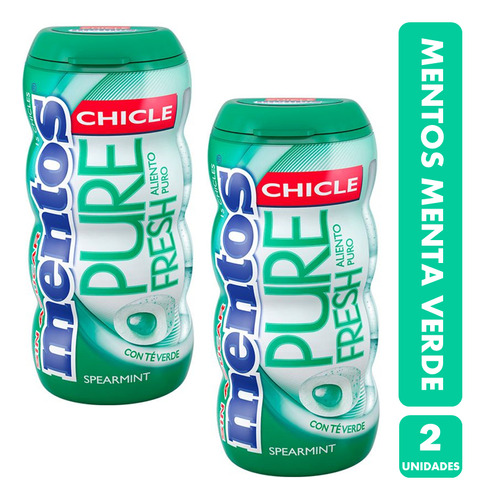 Chicle Mentos Sabor A Menta Verde - Sin Azúcar (pack Con 2u)