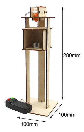 Diy Ascensor Juguete Elevador Eléctrico 100mmx100mmx280mm
