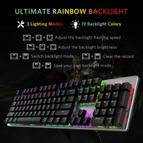 Teclado Mecánico Gamer Con Retroiluminación Rgb