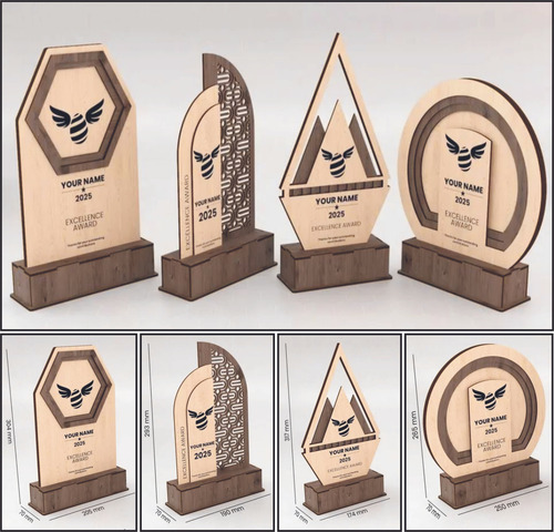 Trofeos Premiaciones Reconocimiento En Acrílico Madera Mdf