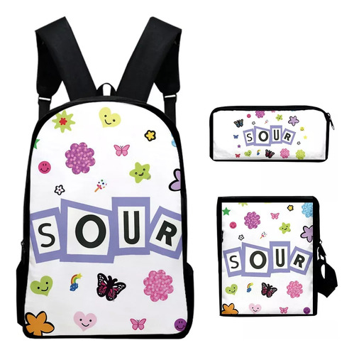 Mochila Novedosa Olivia Rodrigo Sour, 3 Unidades/set, 3º Pre