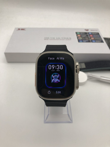 Reloj inteligente Hk10 Ultra 3 Amoled Series 10 Chatgpt2, carcasa negra y gris, diseño de bisel negro, diseño de pulsera de nailon y océano