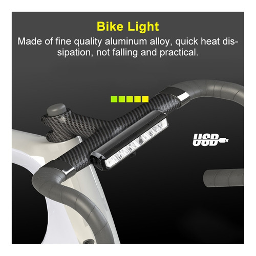 Faro De Bicicleta, Lámpara De Exterior Mtb, Impermeable Y Br