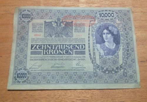 Billete De 10.000 Coronas  Zehntausend Kronen Austria 1918