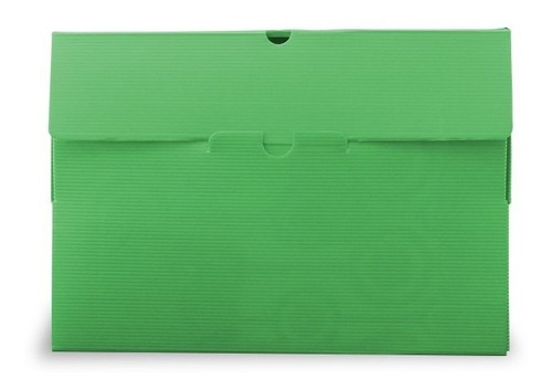 Caja Archivo Documentos De Plastico 8cm Verde Districomp